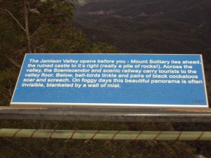 Sign at the observation point
